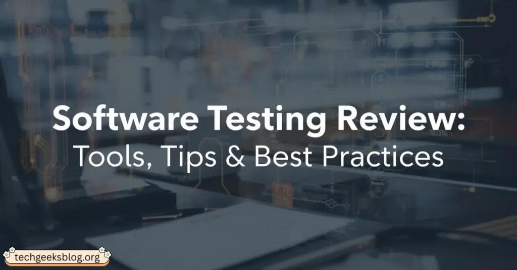 software testing review - tools, tips & best practices