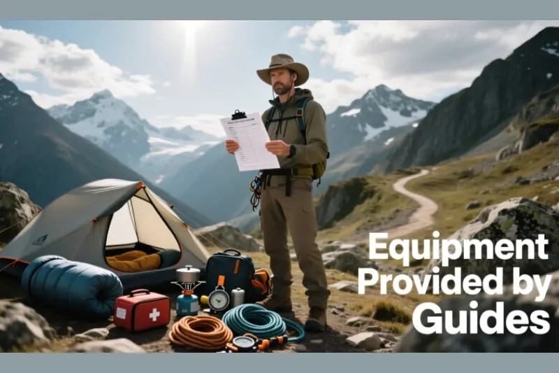 equipment provided by guides
