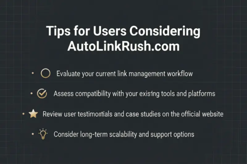 tips for users considering autolinkrush com