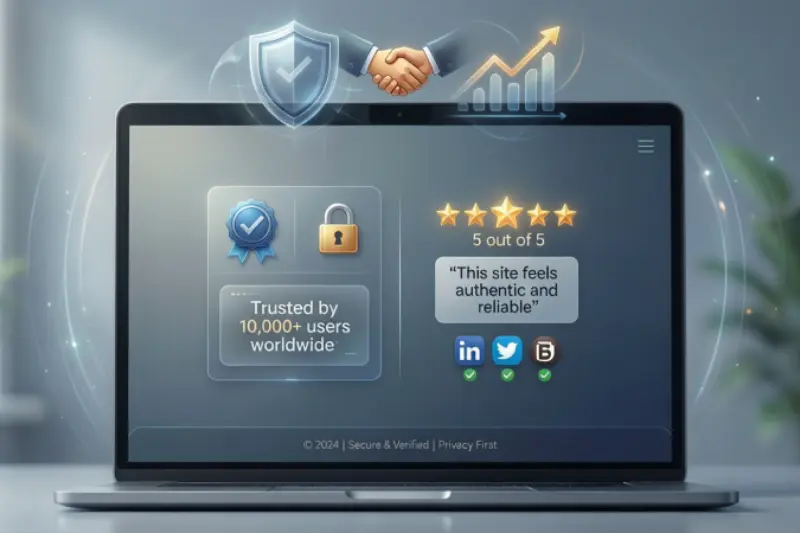 trust and credibility signals on personal websites