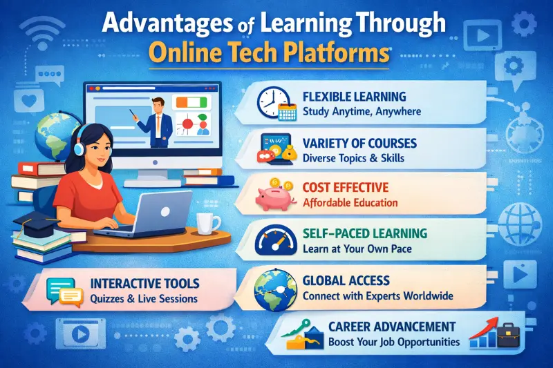 advantages of learning through online tech platforms